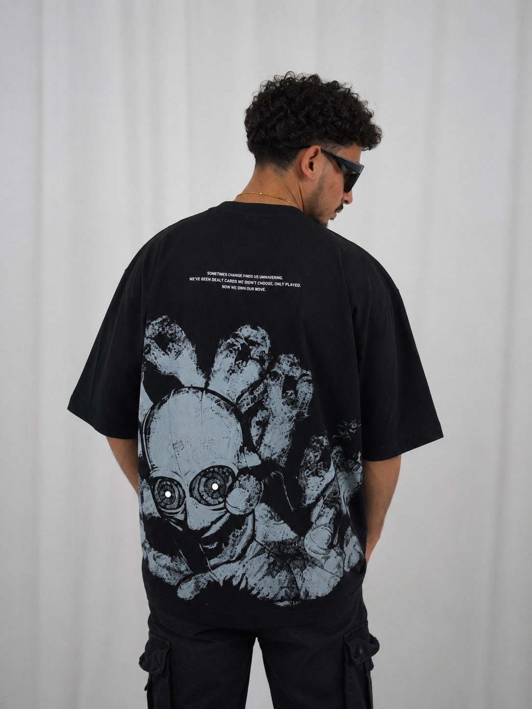 “Void Guardian Oversized Graphic T-Shirt”