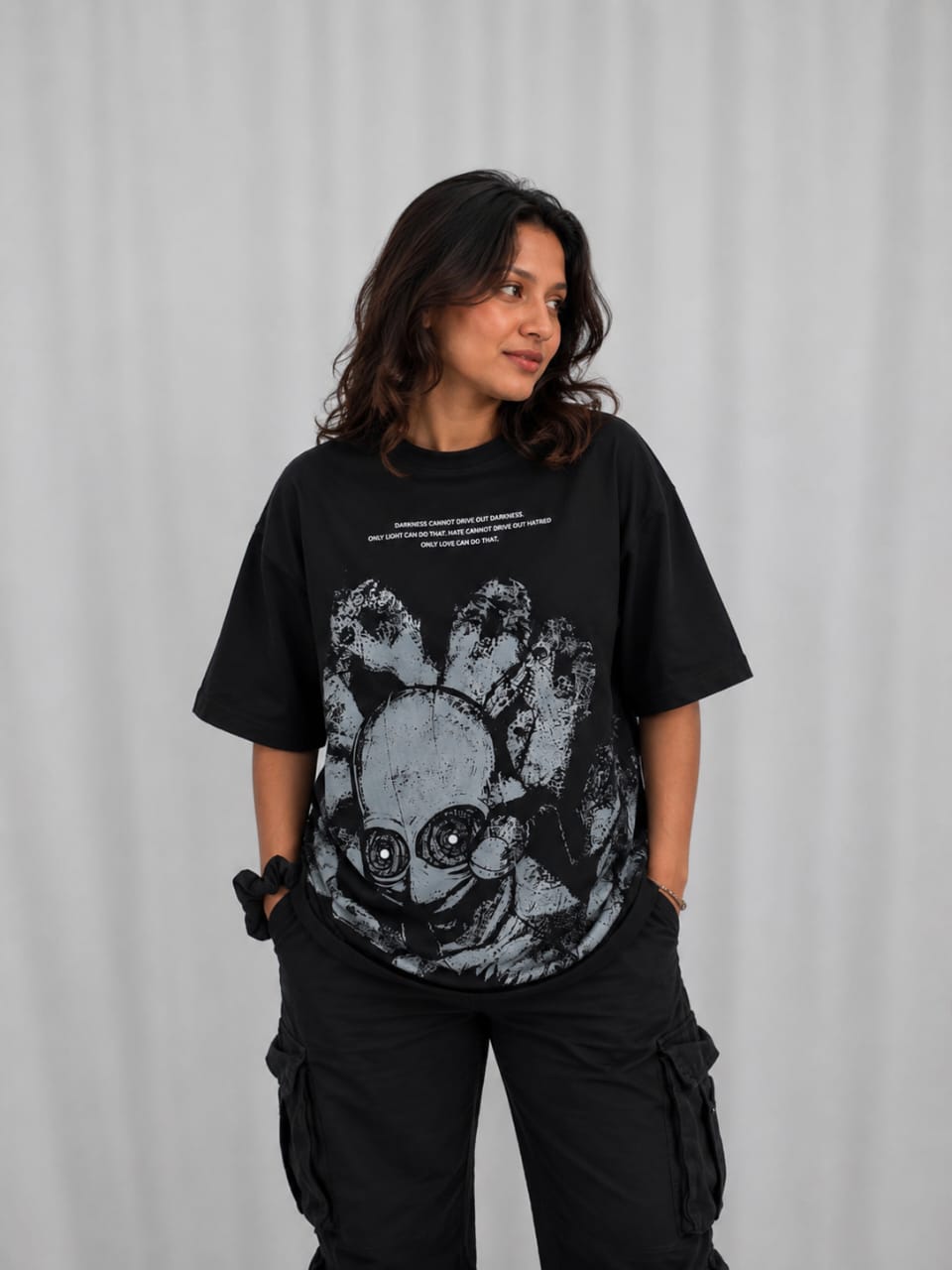 “Void Guardian Oversized Graphic T-Shirt”