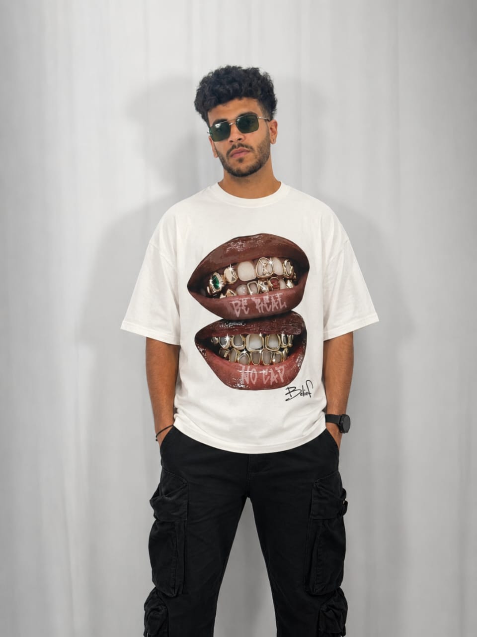 Gold Bite Oversized Graphic T-Shirt